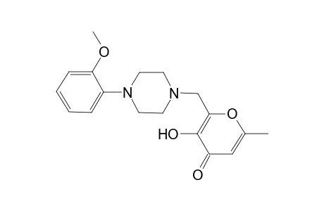 2-[[4-(2-methoxyphenyl)piperazin-1-yl]methyl]-6-methyl-3-oxidanyl-pyran-4-one