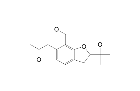 USTUSORANE_E;1-[(7-HYDROXYMETHYL-2-(2-HYDROXYPROPAN-2-YL)-2,3-DIHYDROBENZOFURAN-6-YL)]-PROPAN-2-OL