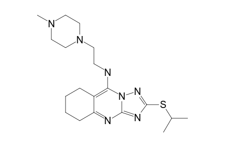 2-(1-METHYLETHYLTHIO)-5-[2-(4-METHYLPIPERAZIN-1-YL)-ETHYL]-AMINO-6,7,8,9-TETRAHYDRO-1,2,4-TRIAZOLO-[5,1-B]-QUINAZOLINE