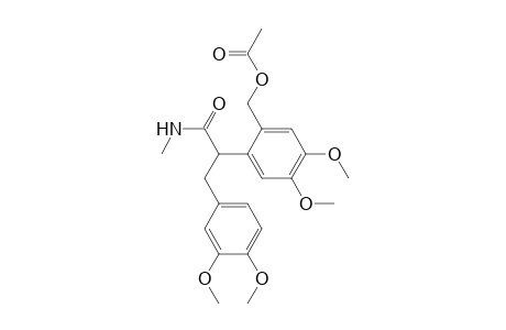 Benzenepropanamide, .alpha.-[2-[(acetyloxy)methyl]-4,5-dimethoxyphenyl]-3,4-dimethoxy-N-m ethyl-