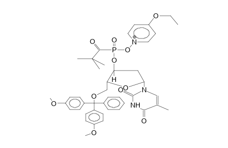 5'-DIMETHOXYTRITYLTHYMIDINE-3'-(4-ETHOXYPYRIDINIO-N-OXY)(PIVALOYL)PHOSPHONATE CATION