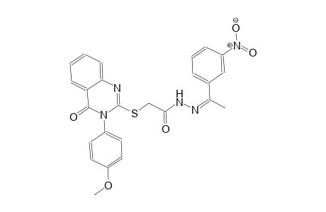 2-{[3-(4-methoxyphenyl)-4-oxo-3,4-dihydro-2-quinazolinyl]sulfanyl}-N'-[(Z)-1-(3-nitrophenyl)ethylidene]acetohydrazide
