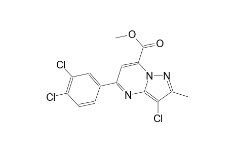 pyrazolo[1,5-a]pyrimidine-7-carboxylic acid, 3-chloro-5-(3,4-dichlorophenyl)-2-methyl-, methyl ester