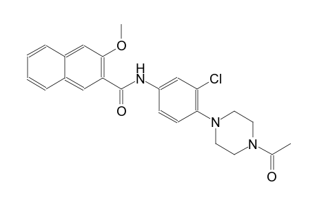 N-[4-(4-acetyl-1-piperazinyl)-3-chlorophenyl]-3-methoxy-2-naphthamide