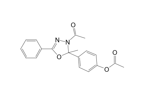 4-(3-acetyl-2-methyl-5-phenyl-2,3-dihydro-1,3,4-oxadiazol-2-yl)phenyl acetate