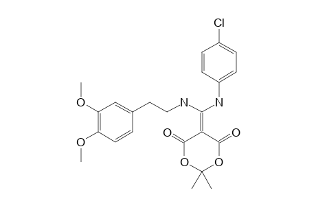 5-[(4-CHLOROPHENYLAMINO)-(2-(3',4'-DIMETHOXYPHENYL)-ETHYLAMINO)-METHYLENE]-2,2-DIMETHYL-4,6-DIOXO-1,3-DIOXANE