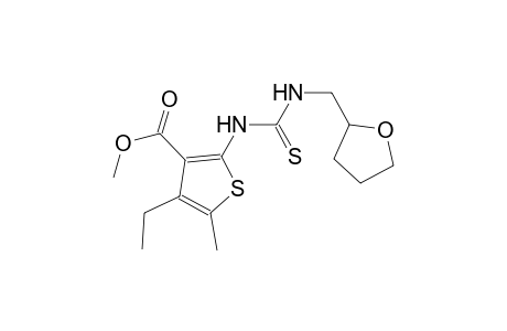 methyl 4-ethyl-5-methyl-2-({[(tetrahydro-2-furanylmethyl)amino]carbothioyl}amino)-3-thiophenecarboxylate