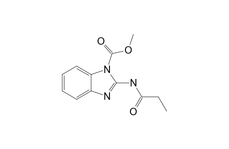 2-propionamidobenzimidazole-1-carboxylic acid methyl ester