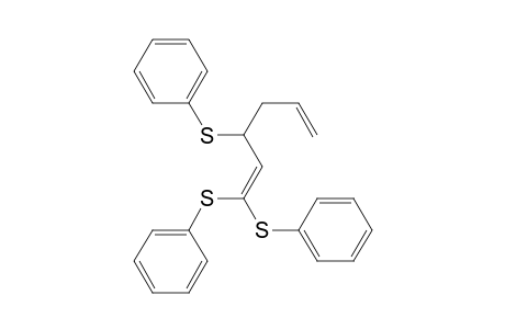 Benzene, 1,1',1''-[[1-(2-propenyl)-2-propen-1-yl-3-ylidene]tris(thio)]tris-, (.+-.)-