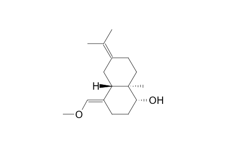 (1.alpha.,4a.beta.,8a.alpha.)-(+-)-Decahydro-4-(1-methoxymethylene)-8a-methyl-6-(1-methylethylidene)-1-hydroxynaphthalene