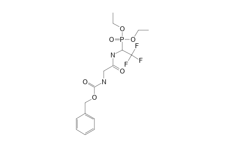 N-[2-[(1-diethoxyphosphoryl-2,2,2-trifluoro-ethyl)amino]-2-keto-ethyl]carbamic acid benzyl ester
