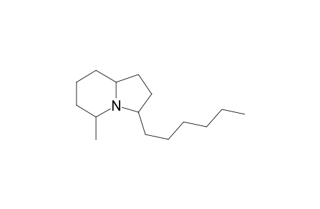 3-Hexyl-5-methylindolizidine