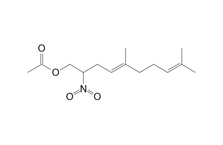 (E)-5,9-Dimethyl-2-nitrodeca-4,8-dienyl acetate