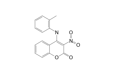 4-[(2-METHYLPHENYL)-AMINO]-3-NITRO-2H-CHROMEN-2-ONE