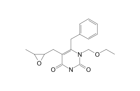 6-BENZYL-1-ETHOXYMETHYL-5-(3-METHYLOXIRANYLMETHYL)-1H-PYRIMIDINE-2,4-DIONE