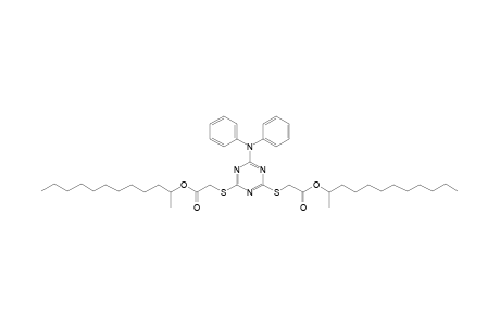 1-Methylundecyl 2-[[4-[2-(1-methylundecoxy)-2-oxo-ethyl]sulfanyl-6-(N-phenylanilino)-1,3,5-triazin-2-yl]sulfanyl]acetate