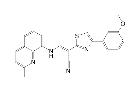 (2E)-2-[4-(3-methoxyphenyl)-1,3-thiazol-2-yl]-3-[(2-methyl-8-quinolinyl)amino]-2-propenenitrile