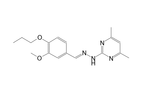 3-methoxy-4-propoxybenzaldehyde (4,6-dimethyl-2-pyrimidinyl)hydrazone
