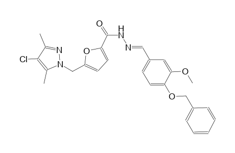 N'-{(E)-[4-(benzyloxy)-3-methoxyphenyl]methylidene}-5-[(4-chloro-3,5-dimethyl-1H-pyrazol-1-yl)methyl]-2-furohydrazide
