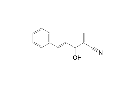 (E)-2-methylidene-3-oxidanyl-5-phenyl-pent-4-enenitrile