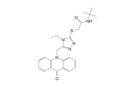 N-(tert-butyl)-2-({4-ethyl-5-[(9-oxo-10(9H)-acridinyl)methyl]-4H-1,2,4-triazol-3-yl}sulfanyl)acetamide