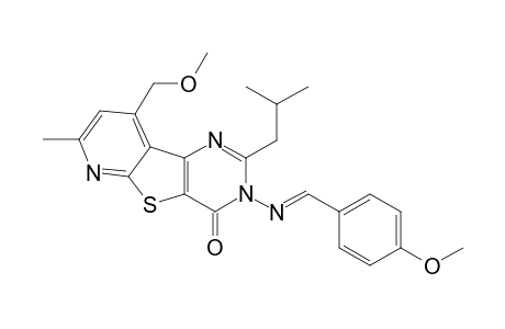 Pyrido[3',2':4,5]thieno[3,2-d]pyrimidin-4(3H)-one, 9-(methoxymethyl)-3-[[(4-methoxyphenyl)methylidene]amino]-7-methyl-2-(2-methylpropyl)-
