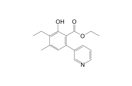 Ethyl 2-Hydroxy-3-ethyl-4-methyl-6-(pyrid-3-yl)benzoate