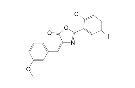(4E)-2-(2-Chloro-5-iodophenyl)-4-(3-methoxybenzylidene)-1,3-oxazol-5(4H)-one