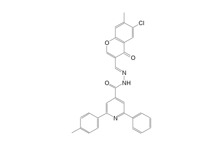 N'-[(E)-(6-chloro-7-methyl-4-oxo-4H-chromen-3-yl)methylidene]-2-(4-methylphenyl)-6-phenylisonicotinohydrazide