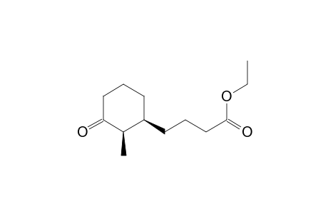 Cyclohexanebutanoic acid, 2-methyl-3-oxo-, ethyl ester, cis-(.+-.)-