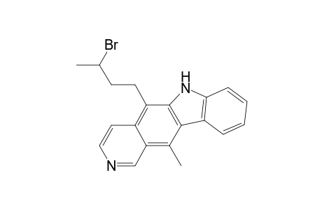 6H-Pyrido[4,3-b]carbazole, 5-(3-bromobutyl)-11-methyl-, (.+-.)-
