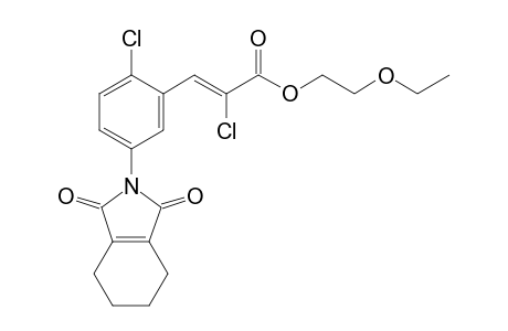 2-Propenoic acid, 2-chloro-3-[2-chloro-5-(1,3,4,5,6,7-hexahydro-1,3-dioxo-2H-isoindol-2-yl)phenyl]-, 2-ethoxyethyl ester