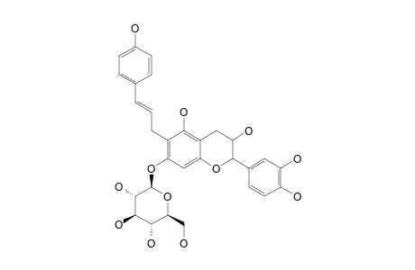 6-(1-PARA-HYDROXYPHENYL-TRANS-PROPENYL)-CATECHIN-7-O-BETA-D-GLUCOPYRANOSIDE;SACHALISIDE-2