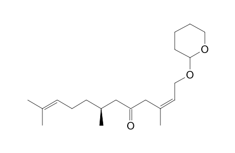 (7S)-3,7,11-Trimethyl-1-tetrahydropyranoxy-2Z,10E-dodecadienyl-5-one