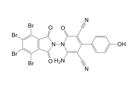 2-amino-4-(4-hydroxyphenyl)-6-oxo-1-(4,5,6,7-tetrabromo-1,3-dioxo-isoindolin-2-yl)pyridine-3,5-dicarbonitrile