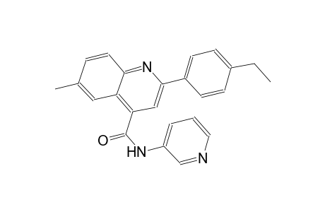 2-(4-ethylphenyl)-6-methyl-N-(3-pyridinyl)-4-quinolinecarboxamide