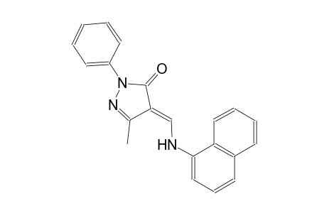 (4E)-5-methyl-4-[(1-naphthylamino)methylene]-2-phenyl-2,4-dihydro-3H-pyrazol-3-one