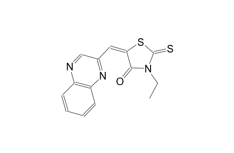 (5E)-3-ethyl-5-(2-quinoxalinylmethylene)-2-thioxo-1,3-thiazolidin-4-one