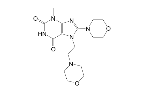 3-methyl-8-(4-morpholinyl)-7-[2-(4-morpholinyl)ethyl]-3,7-dihydro-1H-purine-2,6-dione