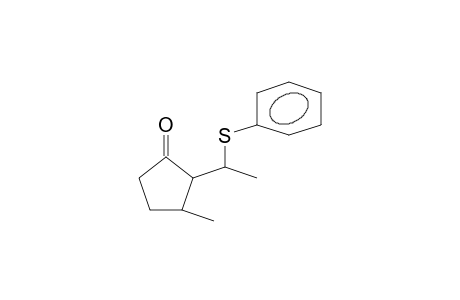 CYCLOPENTANONE, 3-METHYL-2-[1-(PHENYLTHIO)ETHYL]-