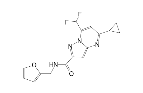 5-cyclopropyl-7-(difluoromethyl)-N-(2-furylmethyl)pyrazolo[1,5-a]pyrimidine-2-carboxamide
