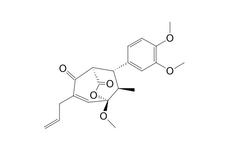 DENUDANOLIDE-C;(1S,5R,8R,9R)-3-ALLYL-9-METHYL-5-METHOXY-8-(3,4-DIMETHOXYPHENYL)-6-OXABICYCLO-[3.2.2]-NON-3-EN-2,7-DIONE