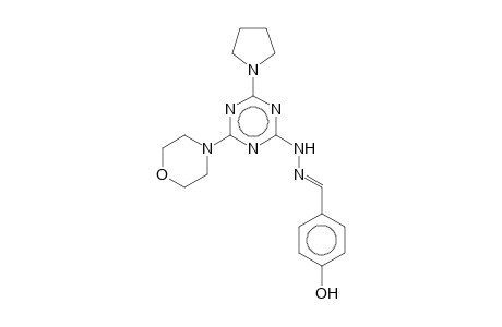 2-[(4-Hydroxybenzylidene)hydrazino]-4-morpholino-6-(1-pyrrolidinyl)-1,3,5-triazine