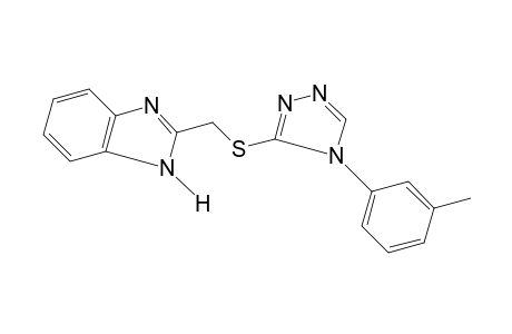 2-{[(4-m-TOLYL-4H-1,2,4-TRIAZOL-3-YL)THIO]METHYL}BENZIMIDAZOLE