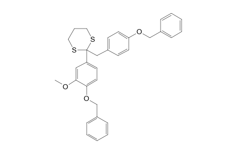 2-(4-BENZYLOXYBENZYL)-2-(4-BENZYLOXY-3-METHOXYPHENYL)-1,3-DITHIANE