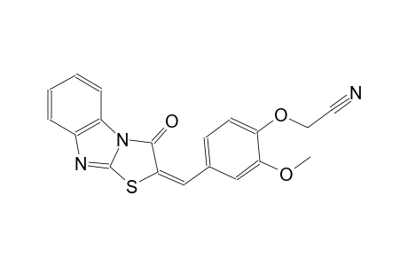 {2-methoxy-4-[(E)-(3-oxo[1,3]thiazolo[3,2-a]benzimidazol-2(3H)-ylidene)methyl]phenoxy}acetonitrile