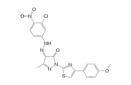 1-[4-(4-methoxyphenyl)-1,3-thiazol-2-yl]-3-methyl-1H-pyrazole-4,5-dione 4-[(3-chloro-4-nitrophenyl)hydrazone]