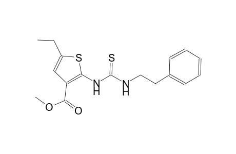 methyl 5-ethyl-2-({[(2-phenylethyl)amino]carbothioyl}amino)-3-thiophenecarboxylate