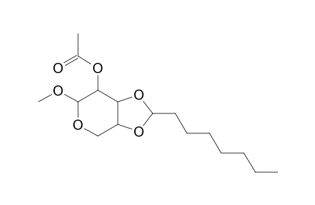 beta-D-ARABINOPYRANOSIDE, METHYL-2-O-ACETYL-3,4-O-OCTYLIDEN-, exo- or endo-