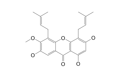 CRATOXYARBORENONE-E;1,3,7-TRIHYDROXY-6-METHOXY-4,5-DIISOPRENYLXANTHONE